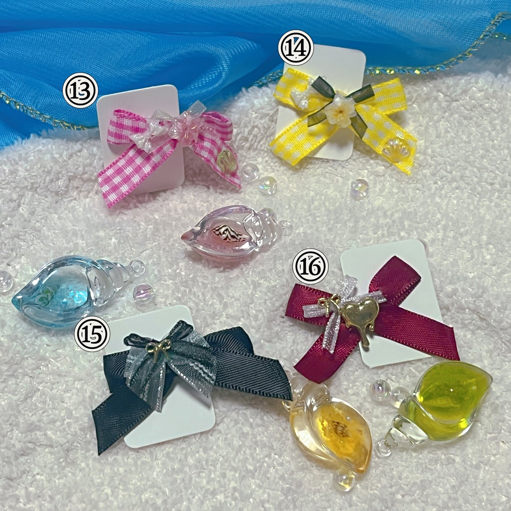 サマーリボン ヘアクリップ