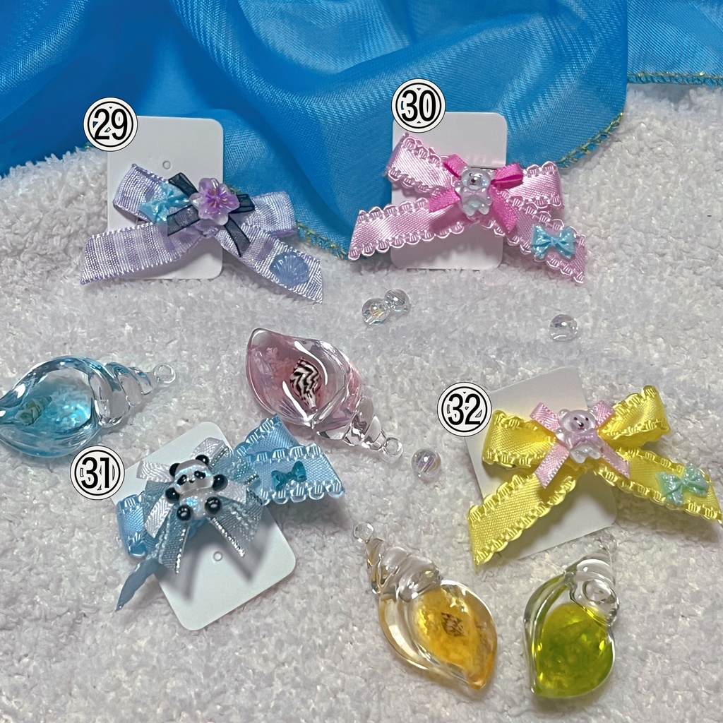 サマーリボン ヘアクリップ