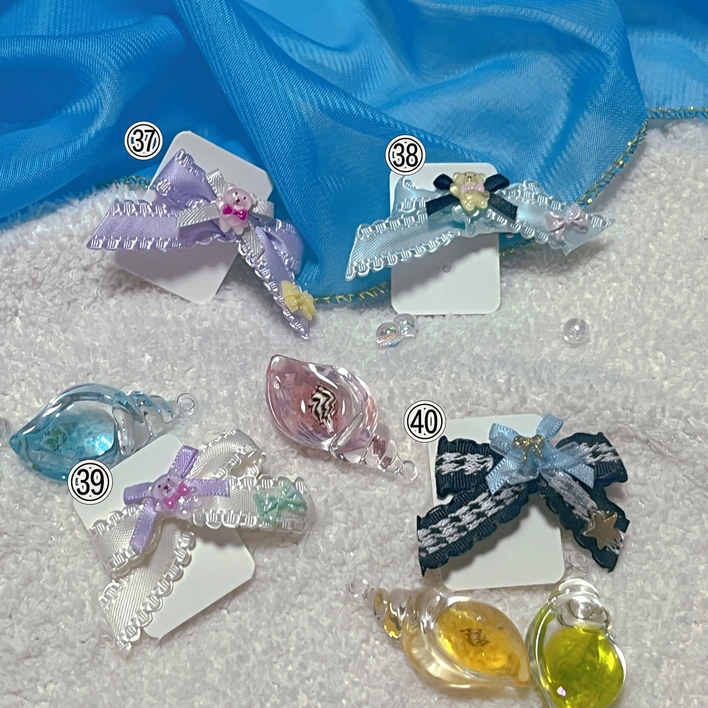 サマーリボン ヘアクリップ