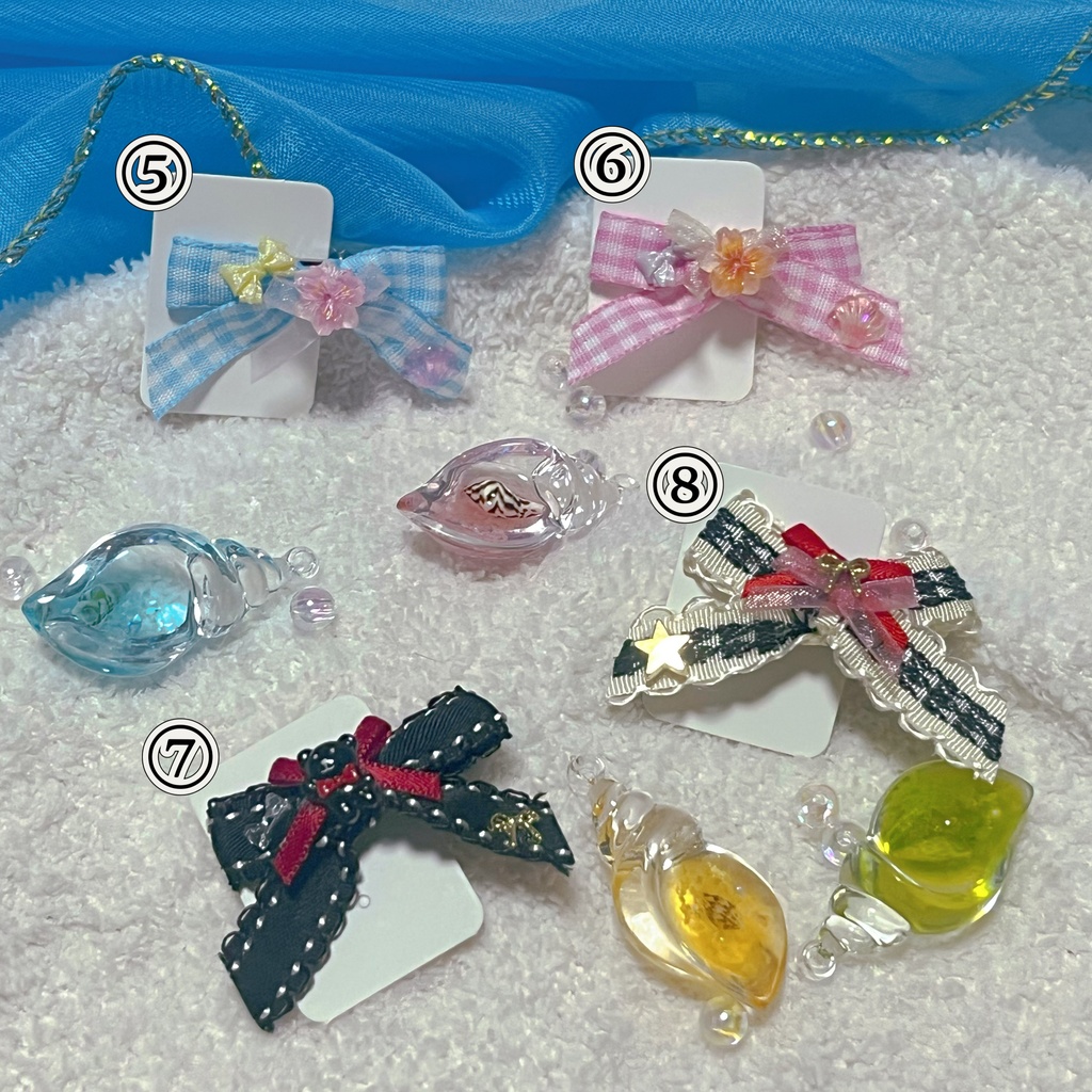 サマーリボン ヘアクリップ