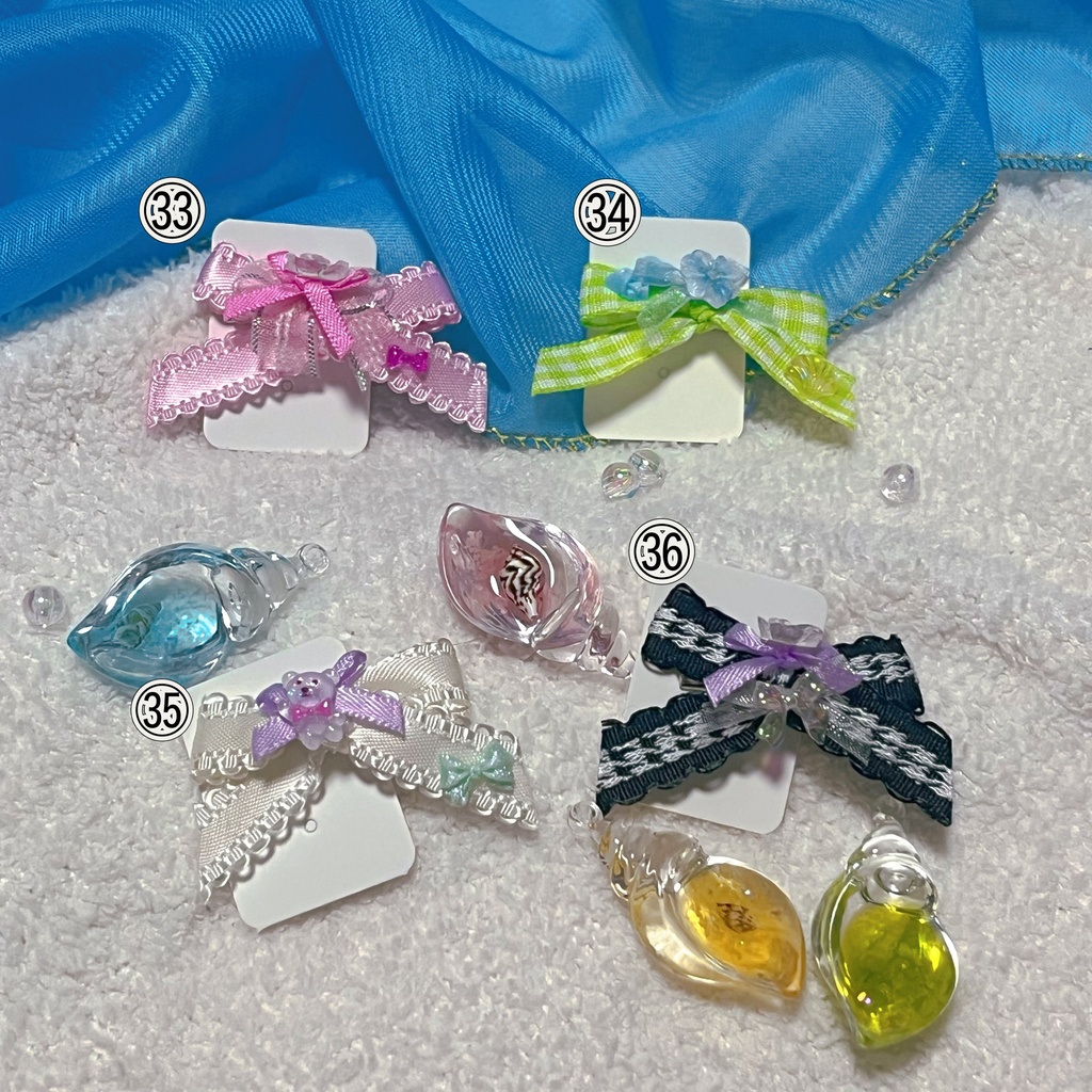 サマーリボン ヘアクリップ