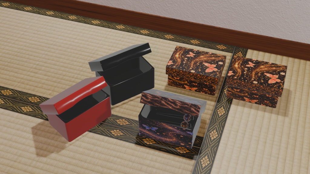 和柄小物入れ(無料版あり)