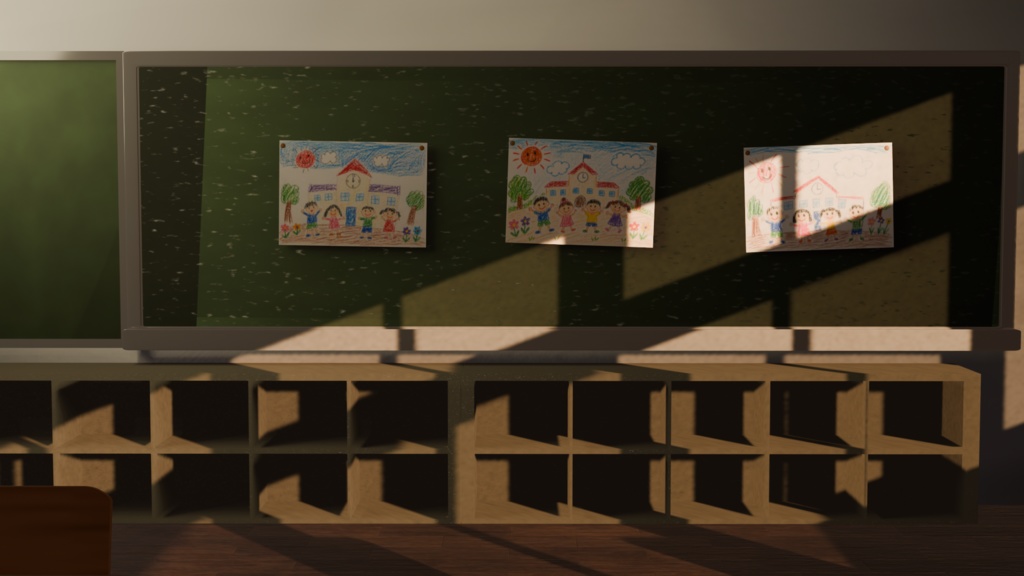 【夕焼けの教室】3D背景モデル / Unity・VRChat対応