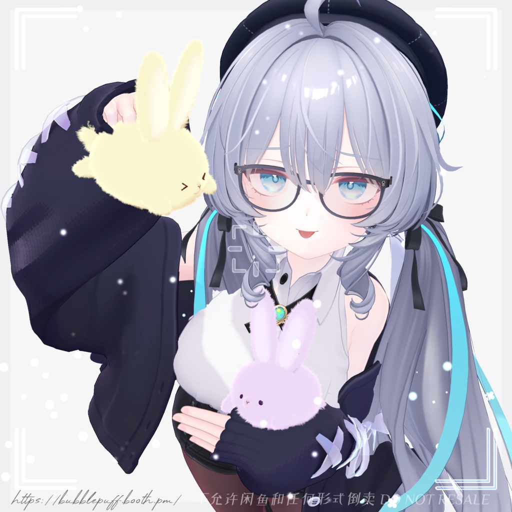 ❄溶ける雪、たぶんうさぎ パーティクルギミック付き