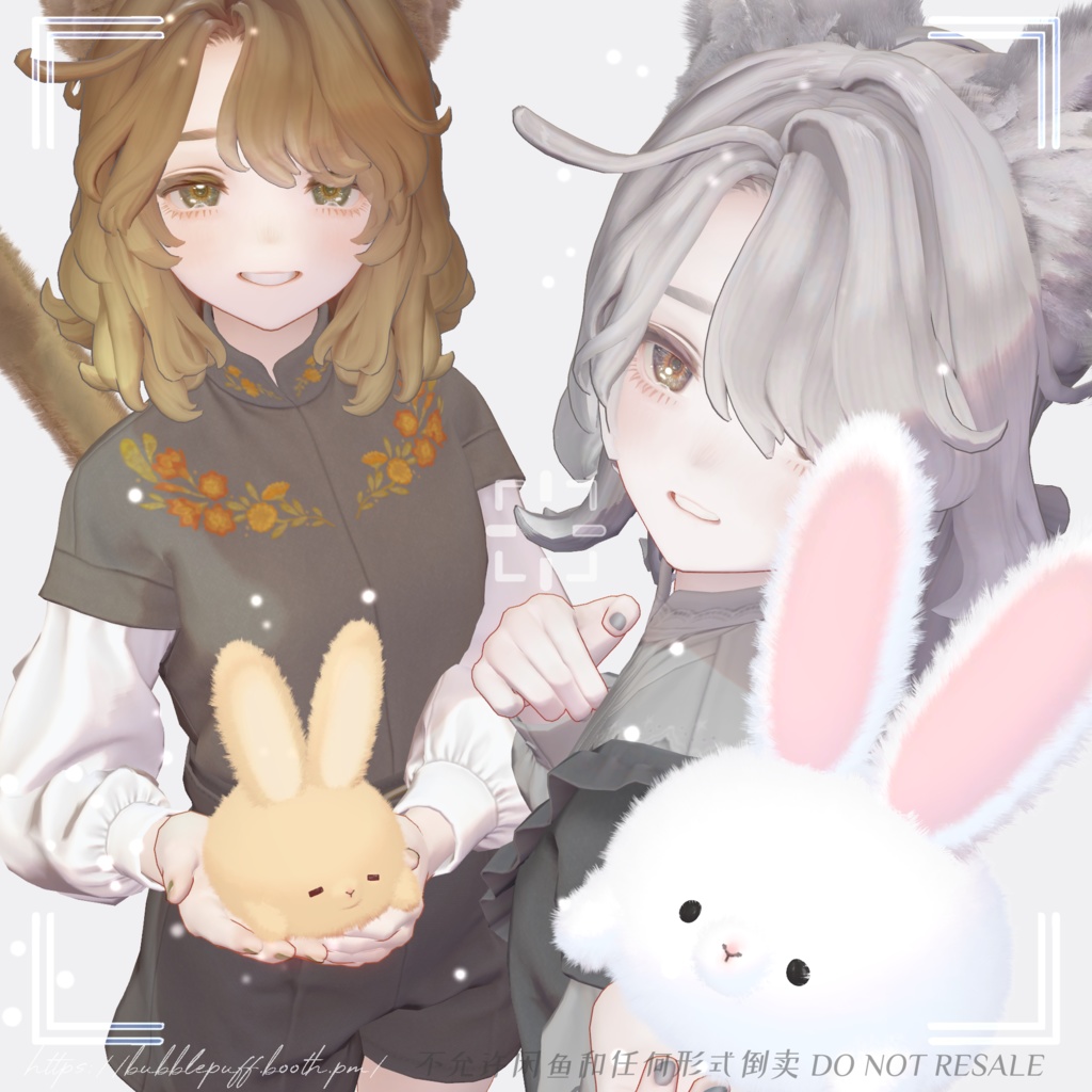 ❄溶ける雪、たぶんうさぎ パーティクルギミック付き