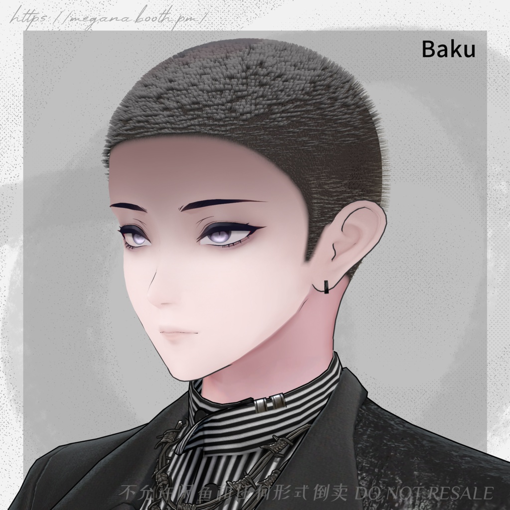 SALE-10/25【9avatars】MG03 manbun × bouzu マンバン 坊主