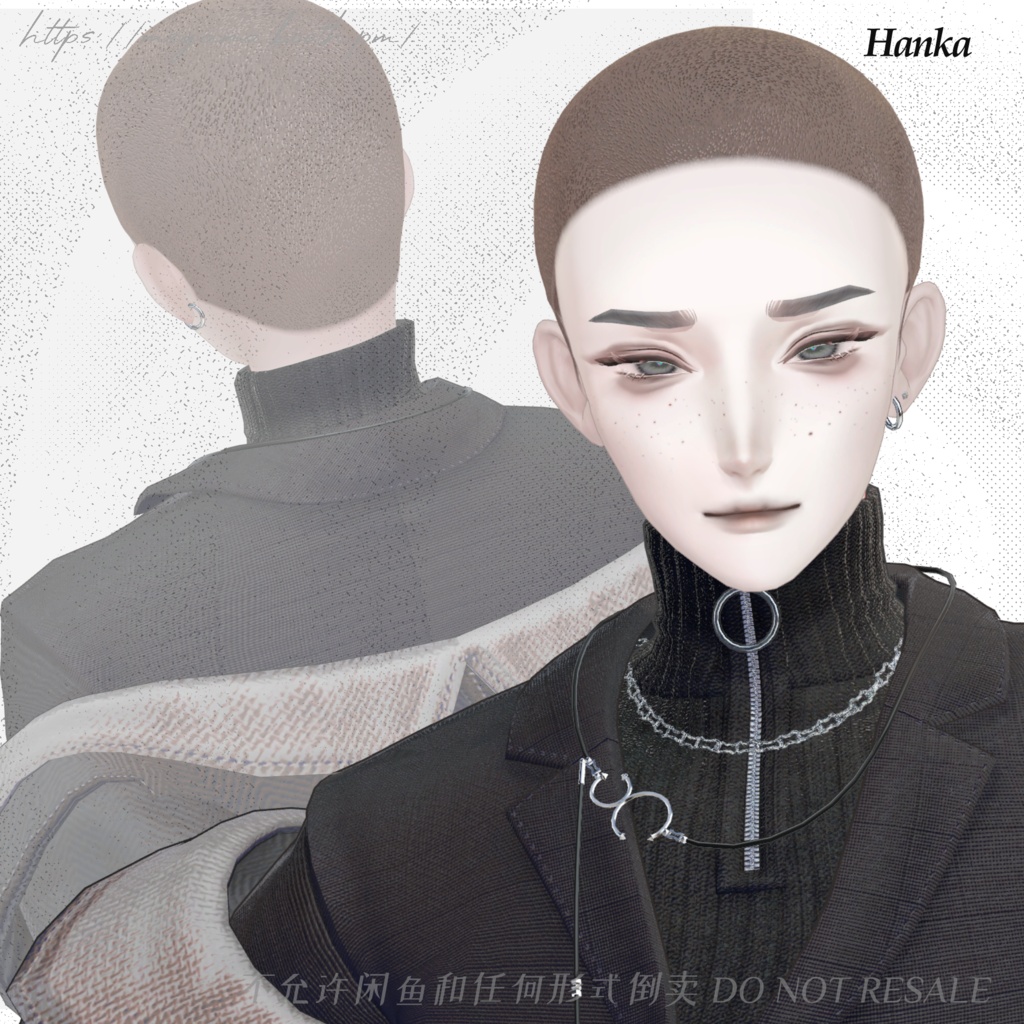 【7avatars】MG03 manbun × bouzu マンバン 坊主