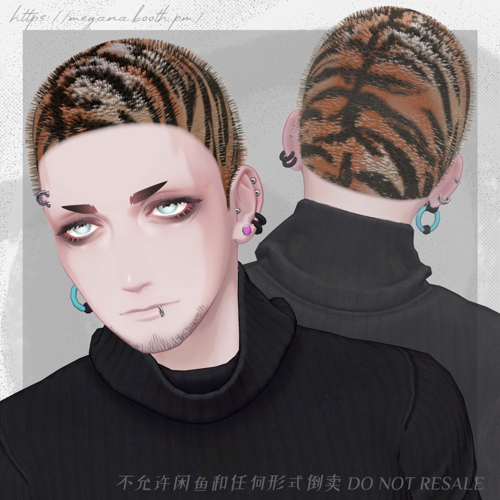 SALE-10/25【9avatars】MG03 manbun × bouzu マンバン 坊主