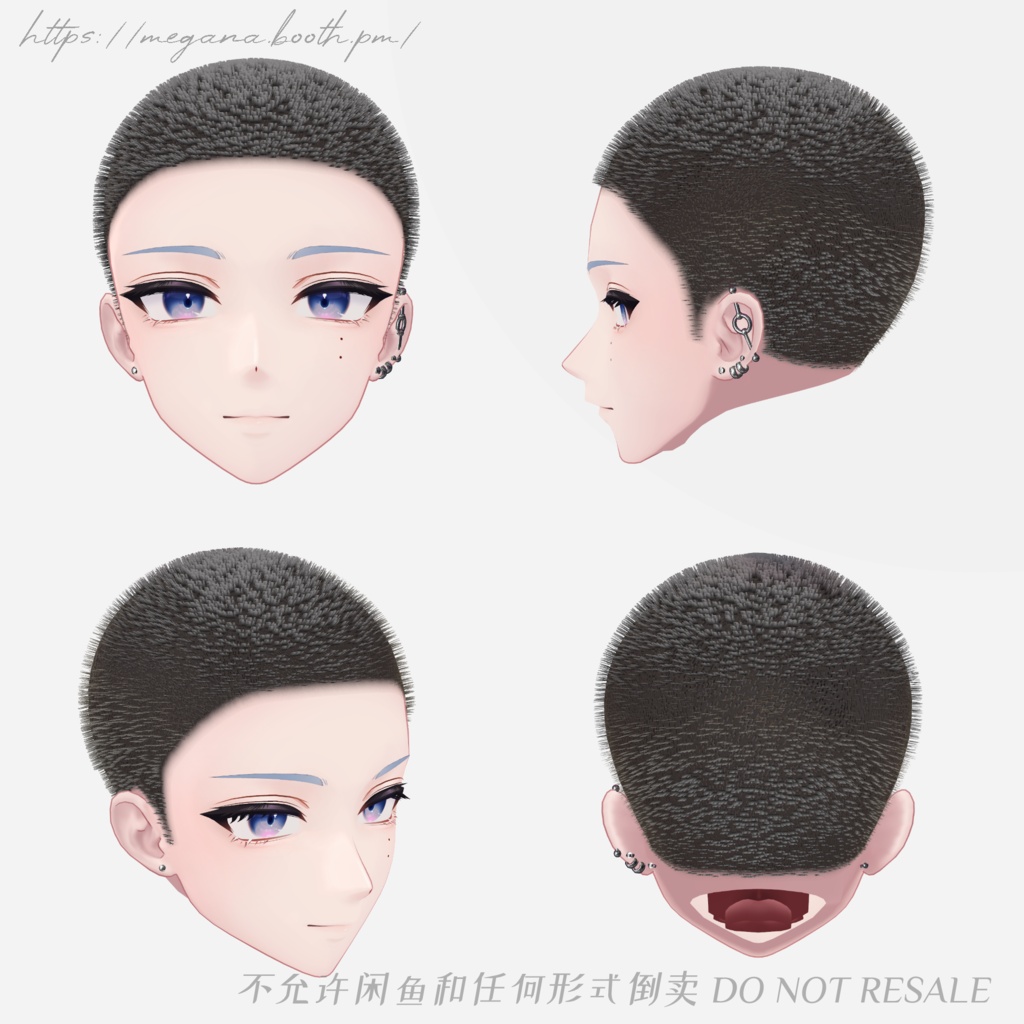 【7avatars】MG03 manbun × bouzu マンバン 坊主