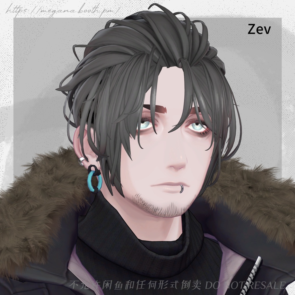 SALE-10/25【9avatars】MG03 manbun × bouzu マンバン 坊主