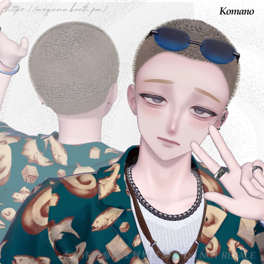 【7avatars】MG03 manbun × bouzu マンバン 坊主