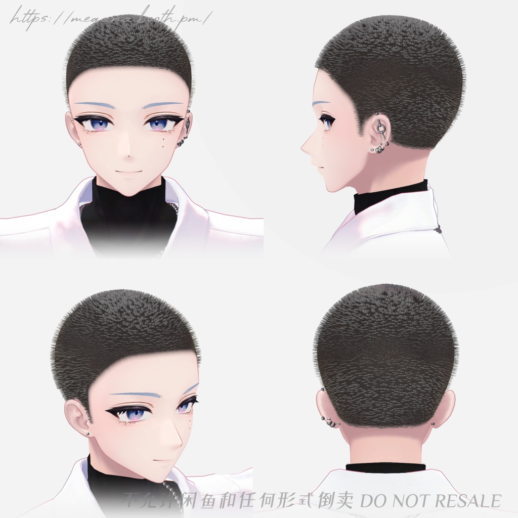 【7avatars】MG03 manbun × bouzu マンバン 坊主