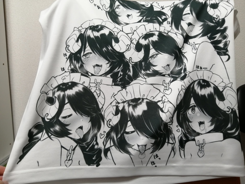 ホルニTシャツ「フルグラフィックTシャツ」「白/ピンク 」