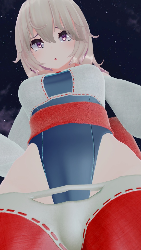 「3Dモデル」FLASTOREアバターの巫女さんクリスマスコスチューム