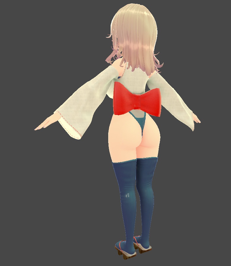 「3Dモデル」FLASTOREアバターの巫女さんクリスマスコスチューム