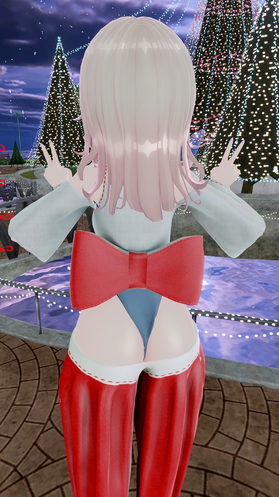 「3Dモデル」FLASTOREアバターの巫女さんクリスマスコスチューム