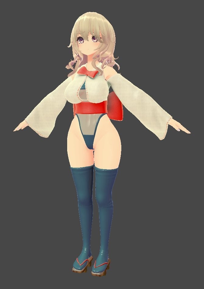 「3Dモデル」FLASTOREアバターの巫女さんクリスマスコスチューム