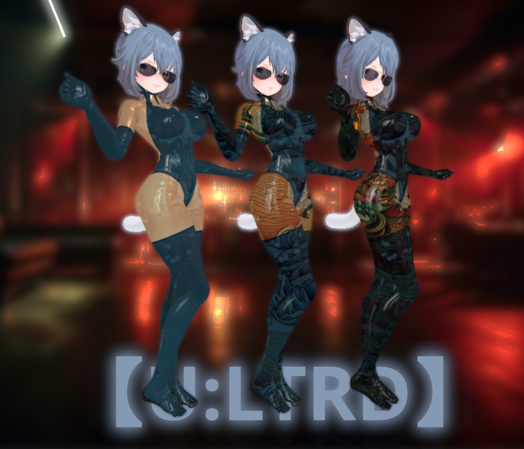 【VRC】QuQu Uのラバーレオタード【テクスチャ/マテリアル】