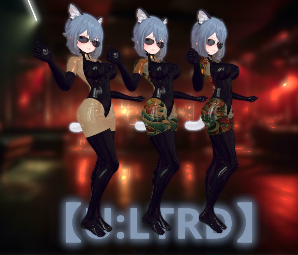 【VRC】QuQu Uのラバーレオタード【テクスチャ/マテリアル】