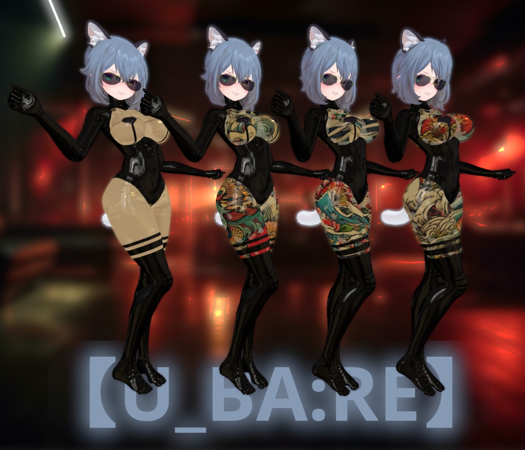 【VRC】QuQu Uのラバーレオタード【テクスチャ/マテリアル】