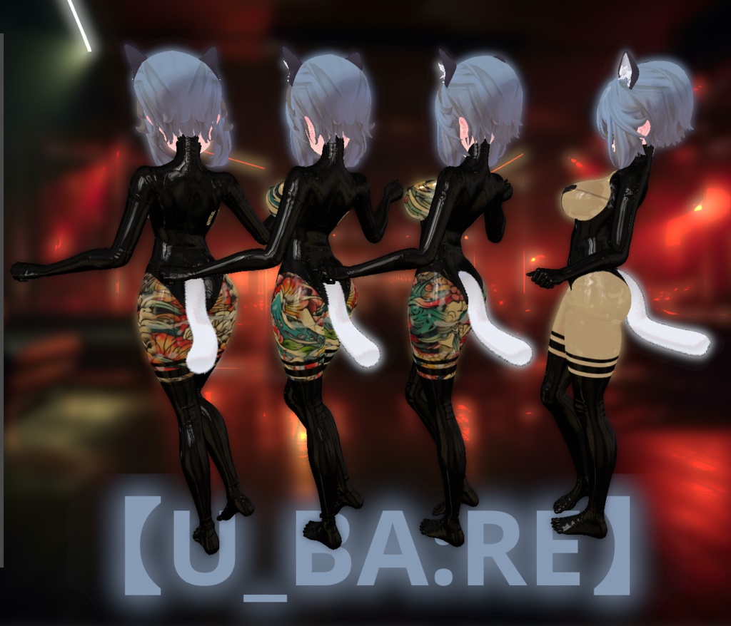 【VRC】QuQu Uのラバーレオタード【テクスチャ/マテリアル】