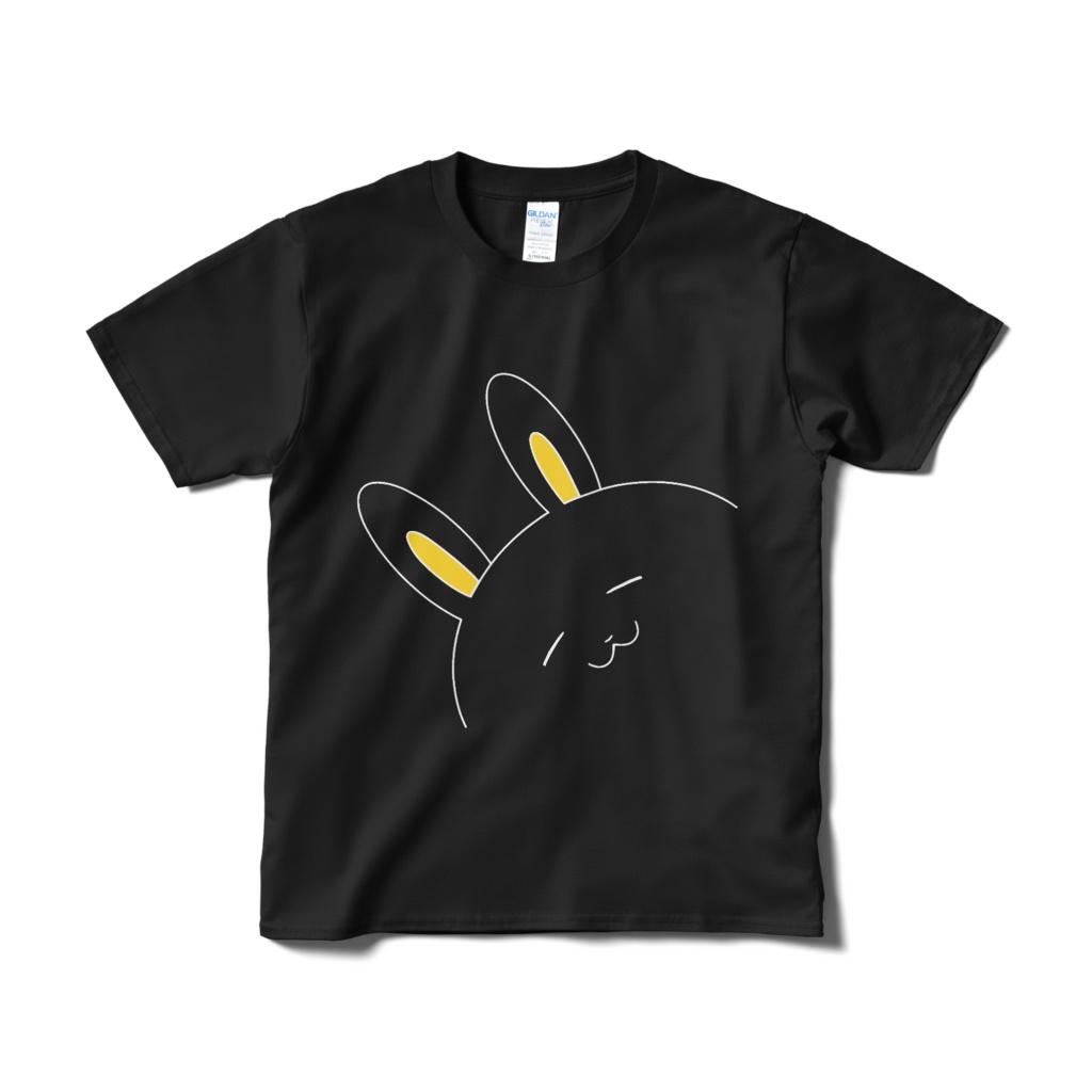 黒いうさうさTシャツ