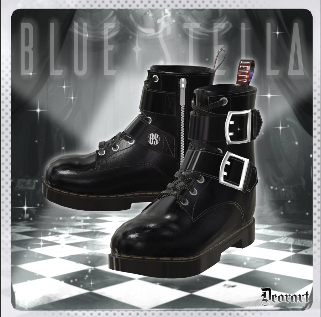 【Deorart モデル No.1リメイク】パンク系振袖パーカー・サルエルパンツコーデセット&とろとろねこNECOLA #BLUESTELLA