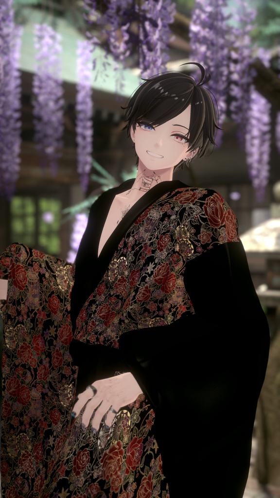 【#Deorart モデル No.4】モダン浴衣:燦然風雅 -sanzenfuga- 6アバター対応 #BLUESTELLA