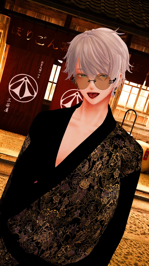 【#Deorart モデル No.4】モダン浴衣:燦然風雅 -sanzenfuga- 6アバター対応 #BLUESTELLA