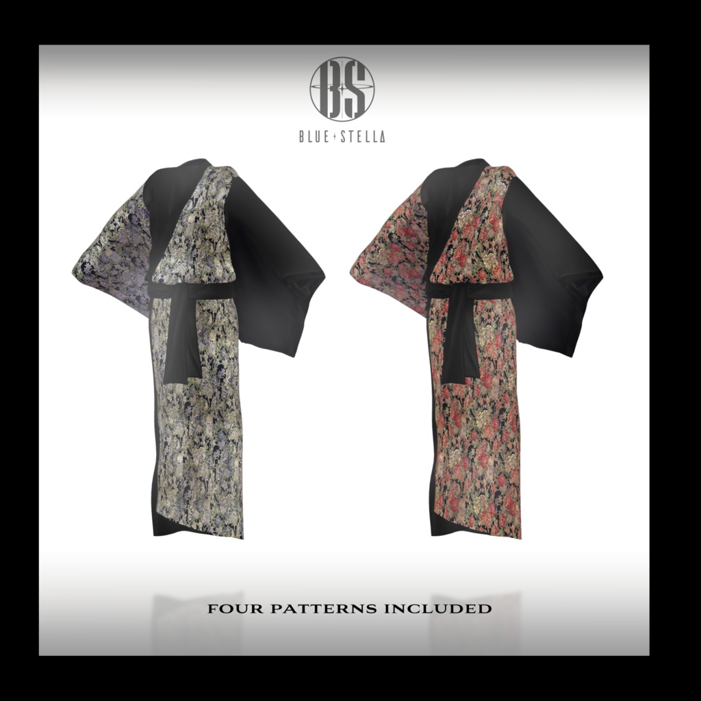 【#Deorart モデル No.4】モダン浴衣:燦然風雅 -sanzenfuga- 6アバター対応 #BLUESTELLA