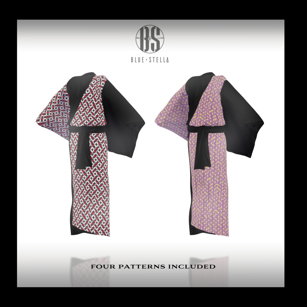 【#Deorart モデル No.4】モダン浴衣:燦然風雅 -sanzenfuga- 6アバター対応 #BLUESTELLA