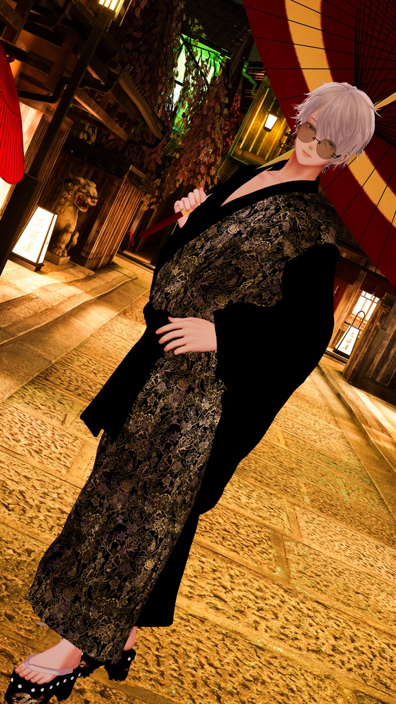 【#Deorart モデル No.4】モダン浴衣:燦然風雅 -sanzenfuga- 6アバター対応 #BLUESTELLA