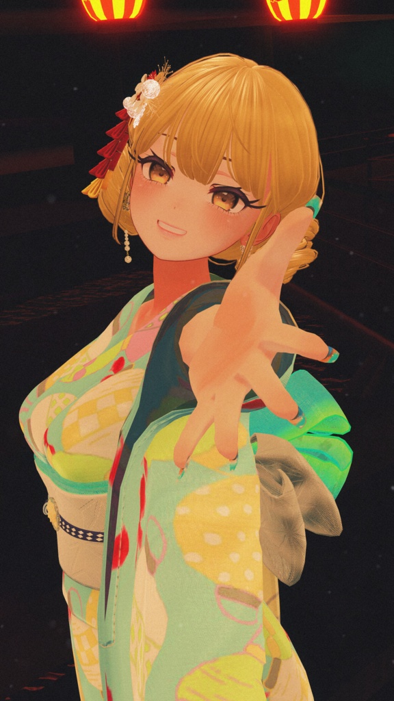 ふりふの浴衣 27アバター対応 #BLUESTELLA