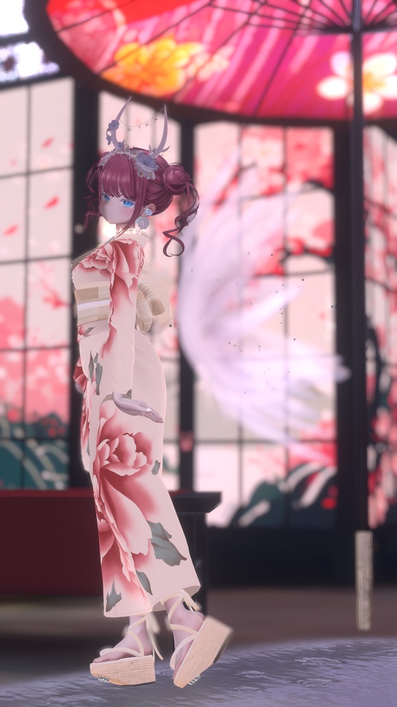 ふりふの浴衣 27アバター対応 #BLUESTELLA