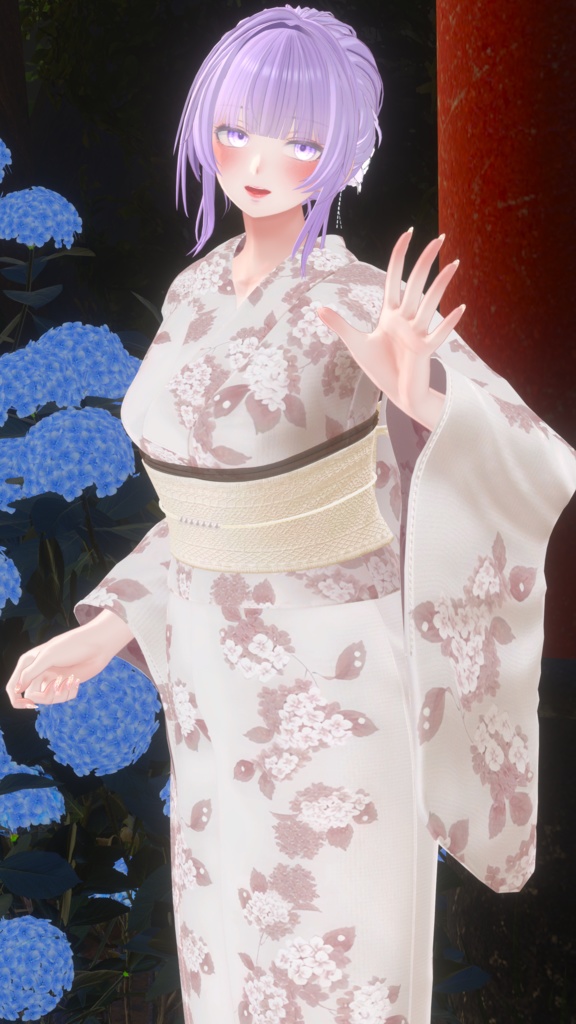 ふりふの浴衣 27アバター対応 #BLUESTELLA