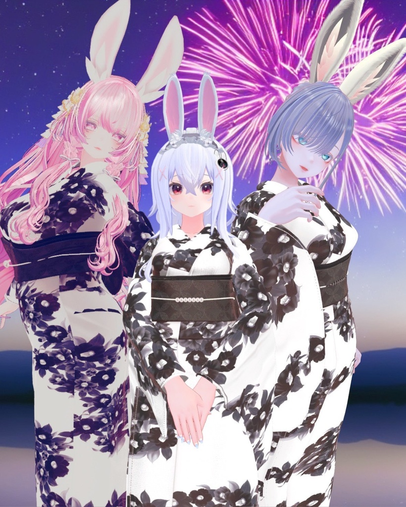 ふりふの浴衣 27アバター対応 #BLUESTELLA