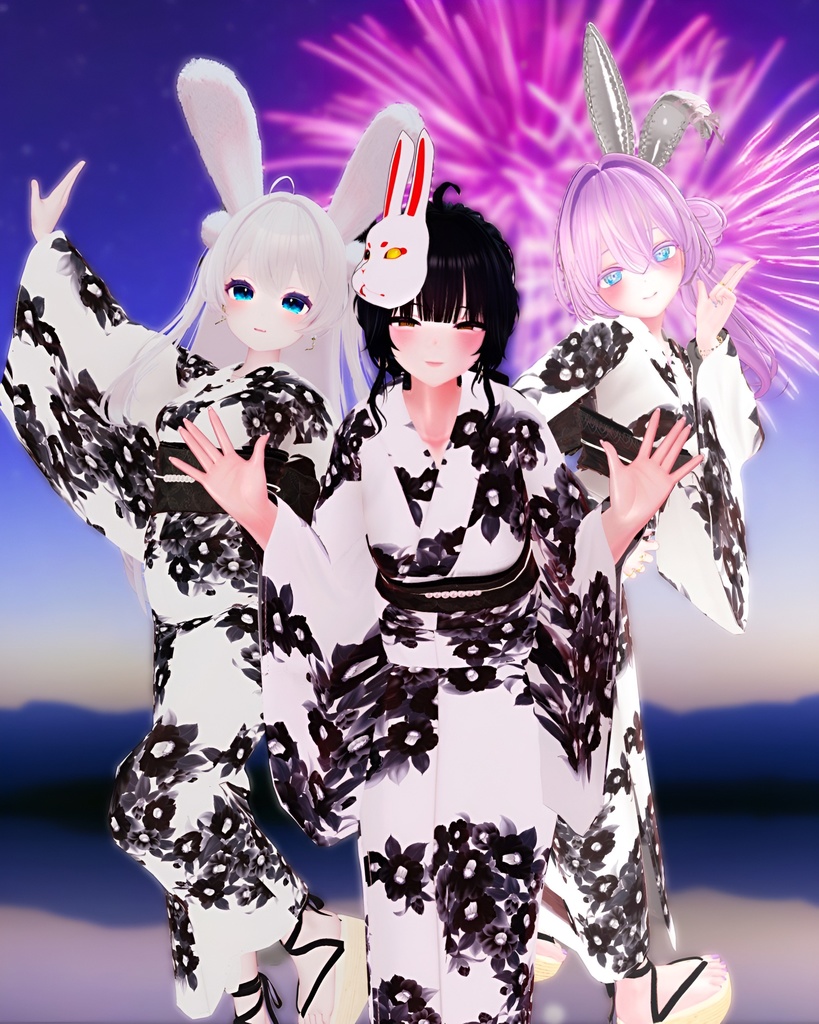 ふりふの浴衣 27アバター対応 #BLUESTELLA