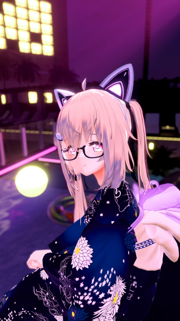 ふりふの浴衣 27アバター対応 #BLUESTELLA