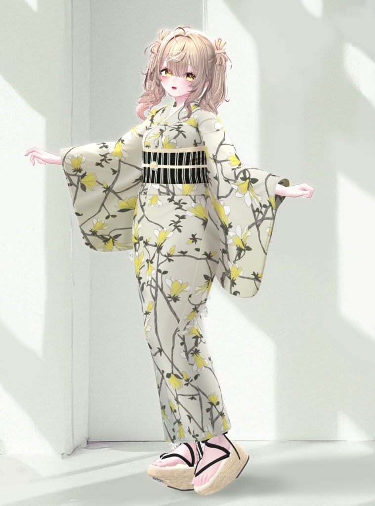 ふりふの浴衣 34アバター対応 #BLUESTELLA