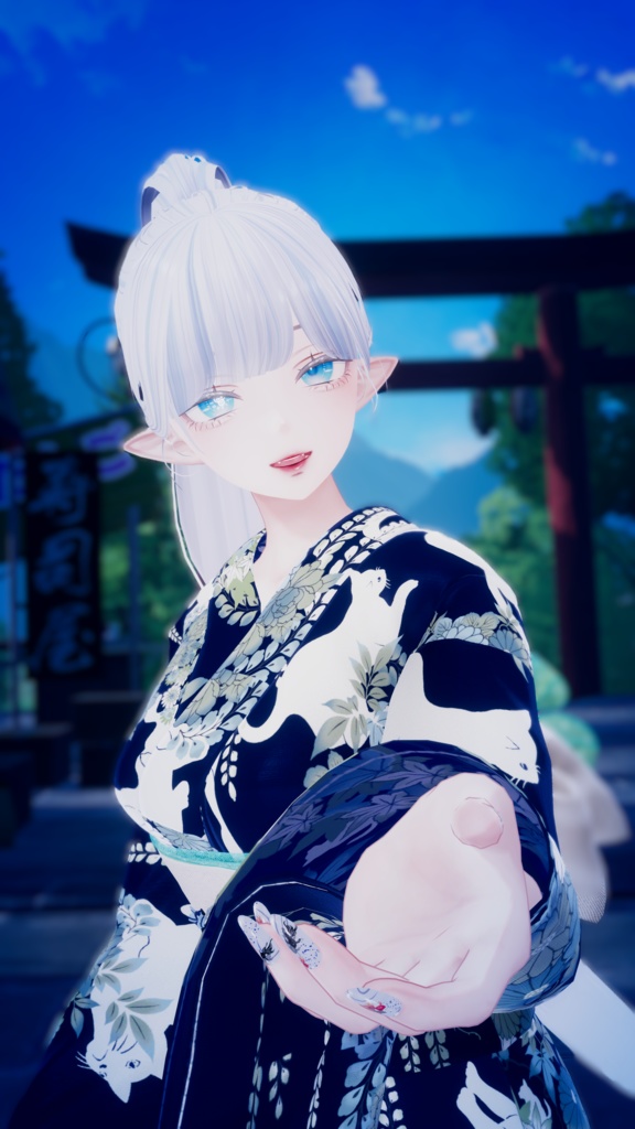 ふりふの浴衣 27アバター対応 #BLUESTELLA