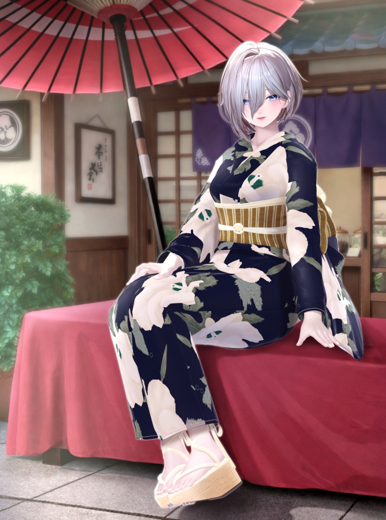 ふりふの浴衣 34アバター対応 #BLUESTELLA