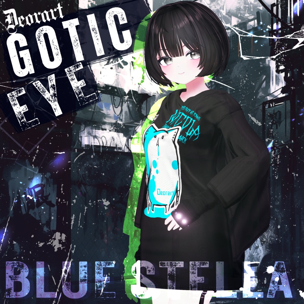 【 #Deorart モデル No.5】GOTHIC EYES + オリジナルヘアセット 20アバター対応 #BLUESTELLA