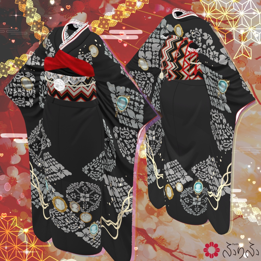 🎍 #ふりふの正月着物 🎍 16アバター対応 #BLUESTELLA