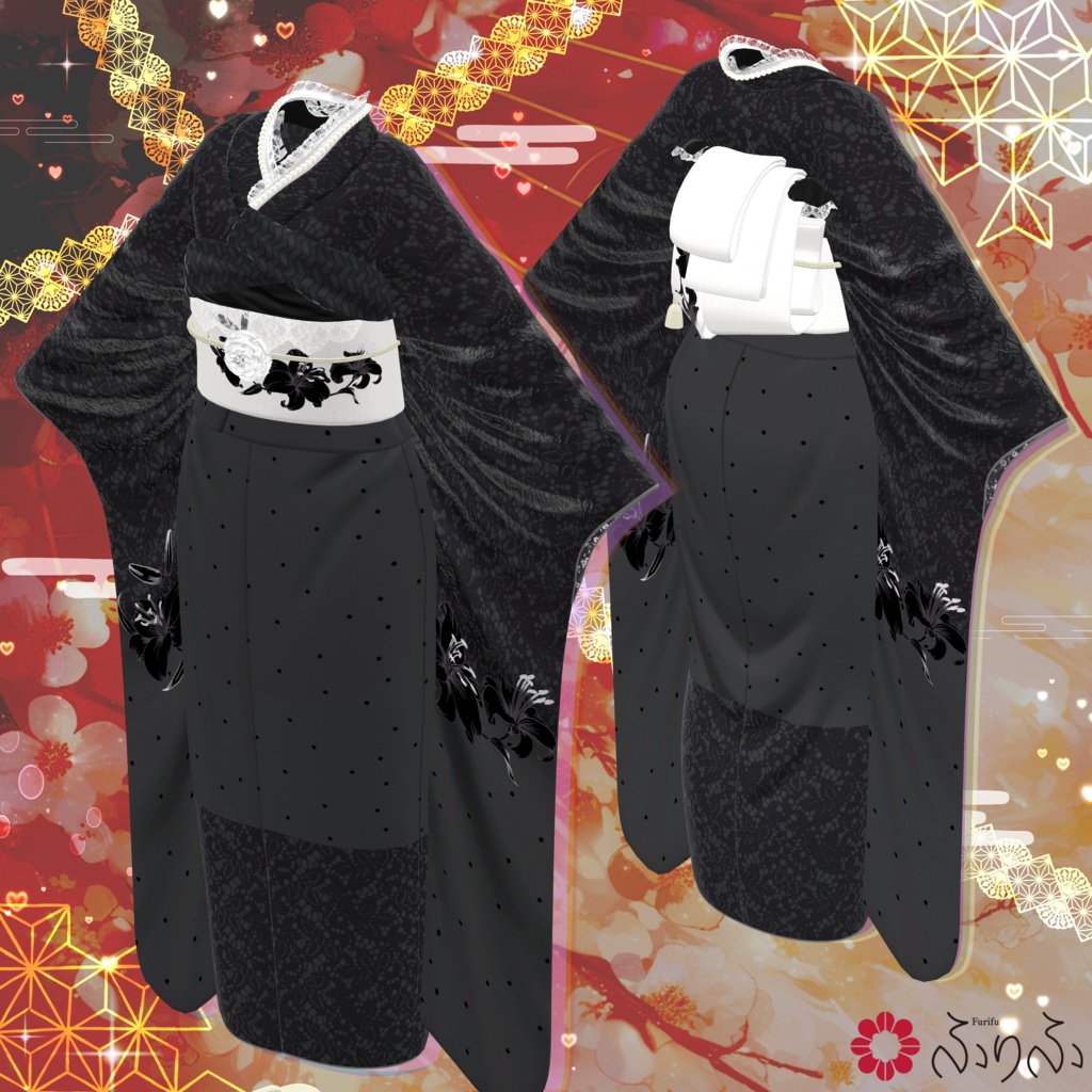 🎍 #ふりふの正月着物 🎍 16アバター対応 #BLUESTELLA