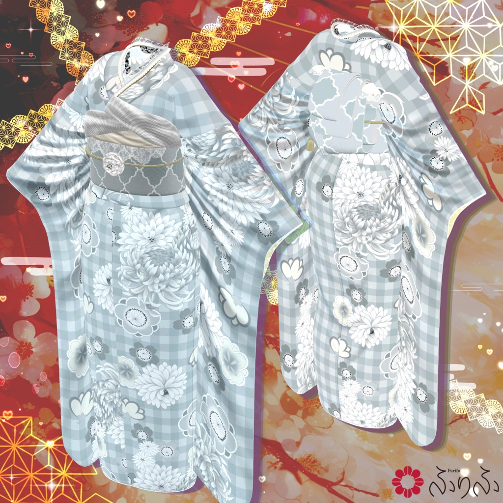 🎍 #ふりふの正月着物 🎍 16アバター対応 #BLUESTELLA