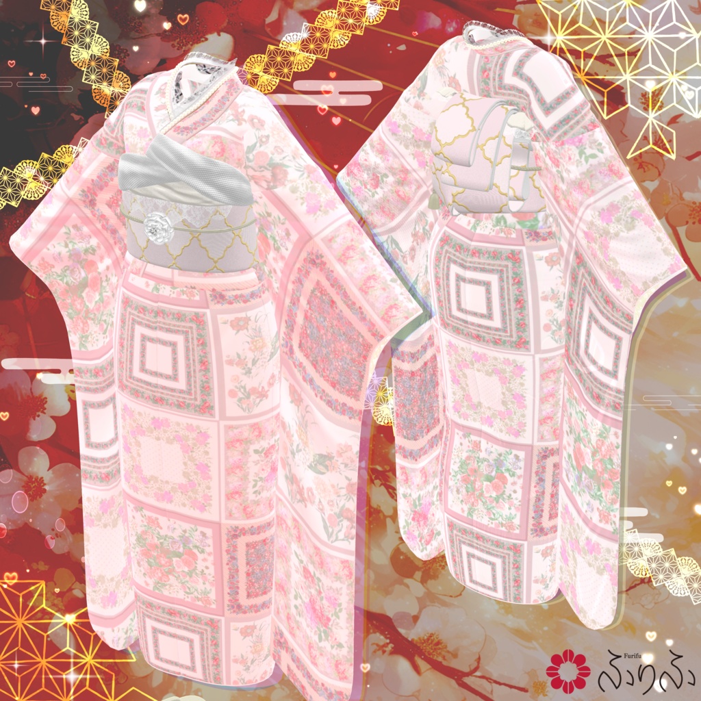 🎍 #ふりふの正月着物 🎍 16アバター対応 #BLUESTELLA