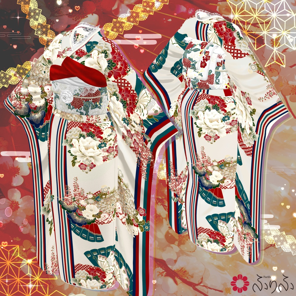 🎍 #ふりふの正月着物 🎍 16アバター対応 #BLUESTELLA