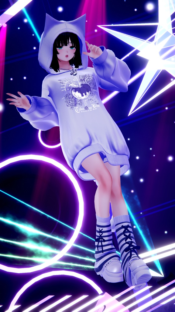 【 #Deorart モデル No.7】NoirCat  15アバター対応  #BLUESTELLA