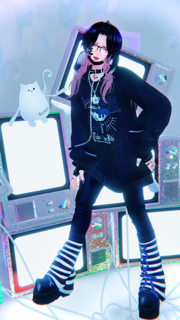 【 #Deorart モデル No.7】NoirCat  15アバター対応  #BLUESTELLA