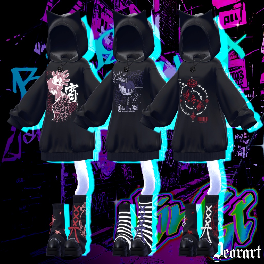 【 #Deorart モデル No.7】NoirCat  15アバター対応  #BLUESTELLA